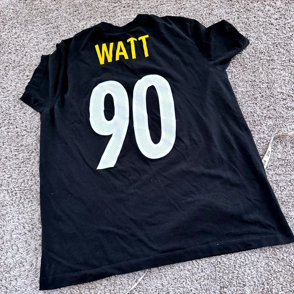 Nike Pittsburgh‎ Steelers TJ Watt 90 Dri-FIT Black T-Shirt Mens Large